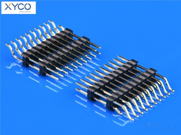 2.54mm雙排雙塑SMT90°排針